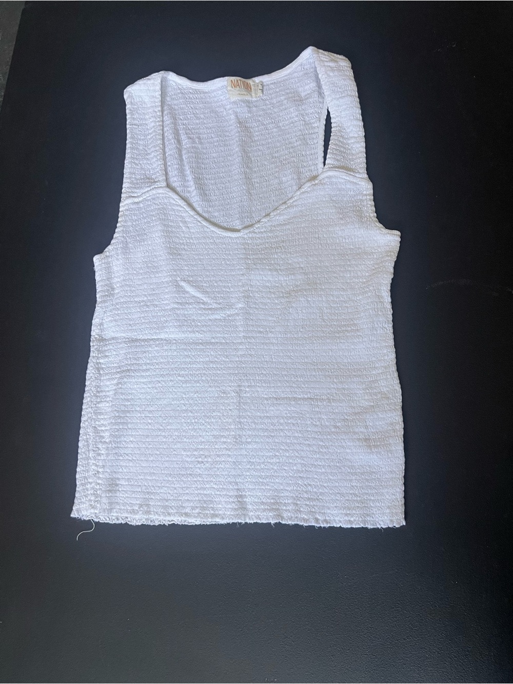 Nation LTD White Textured Tank Top